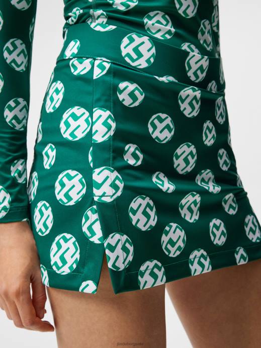 Women J.Lindeberg Rain Forest Sphere Dot Amelie Print Skirt Clothing 8R621650