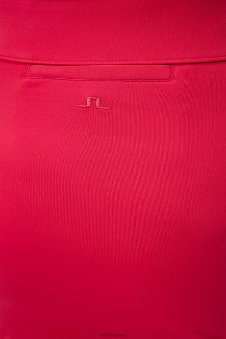 Women J.Lindeberg Rose Red Amelie Mid-Length Skirt Clothing 8R621587