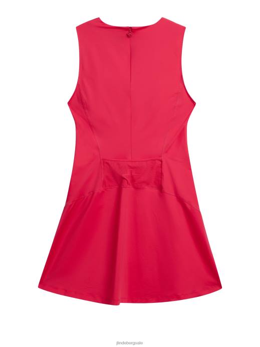 Women J.Lindeberg Rose Red Helena Dress Clothing 8R621563