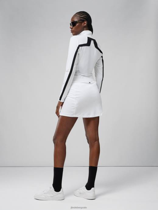Women J.Lindeberg White Amelie Mid Golf Skirt Clothing 8R621692