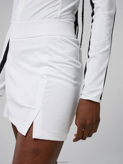 Women J.Lindeberg White Amelie Mid Golf Skirt Clothing 8R621692