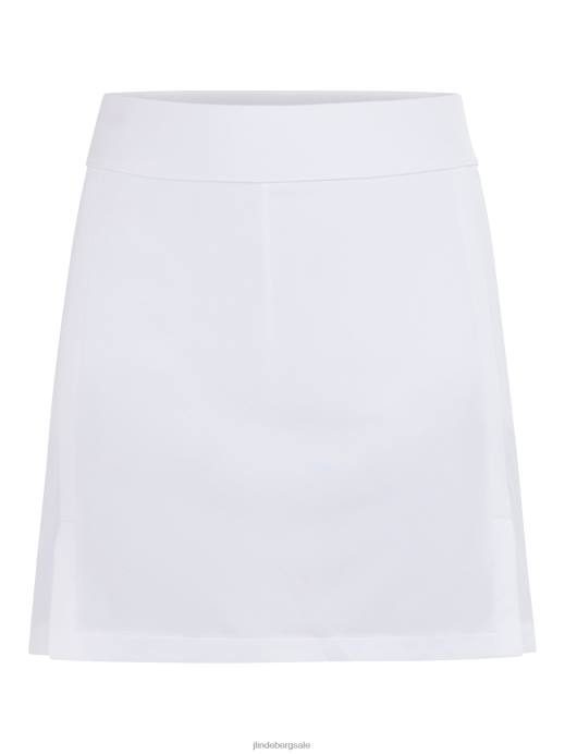 Women J.Lindeberg White Amelie Mid Golf Skirt Clothing 8R621692