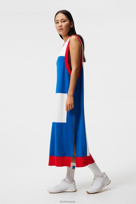 Women J.Lindeberg White Big Bridge Knitted Dress Clothing 8R621610