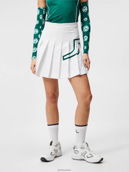 Women J.Lindeberg White Naomi Skirt Clothing 8R621672