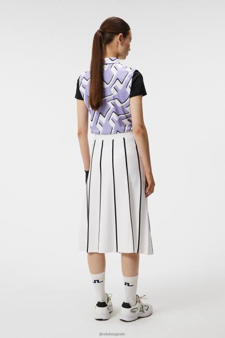 Women J.Lindeberg White Sally Knitted Skirt Clothing 8R621560