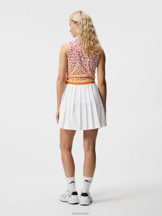 Women J.Lindeberg White Sierra Pleat Skirt Clothing 8R621668