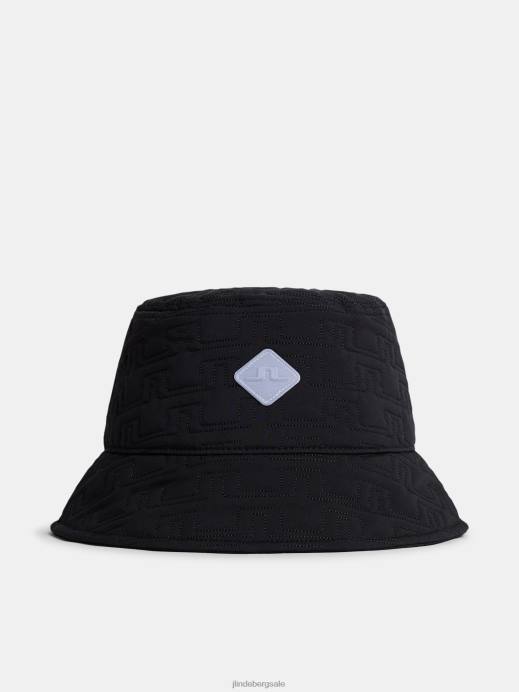 Women J.Lindeberg Black Carrie Bucket Hat Accessory 8R621946