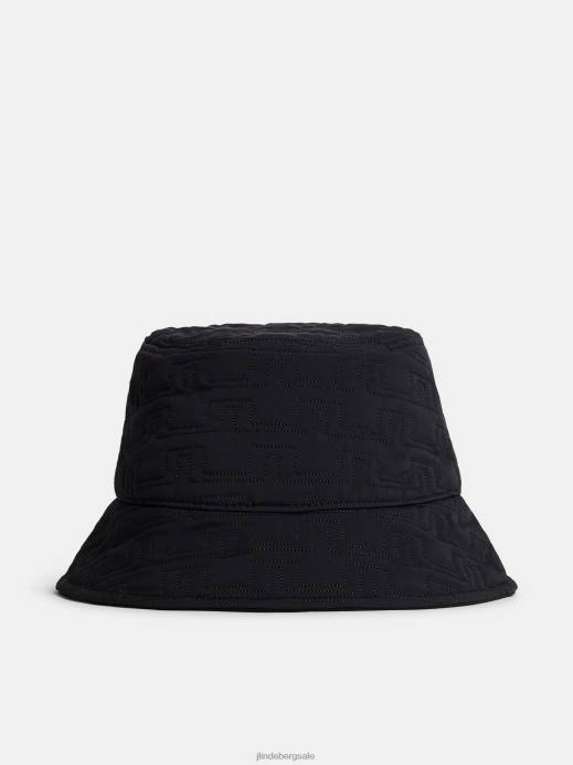 Women J.Lindeberg Black Carrie Bucket Hat Accessory 8R621946