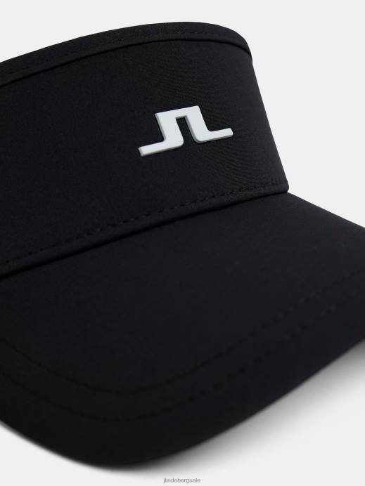 Women J.Lindeberg Black Yada Visor Accessory 8R622021