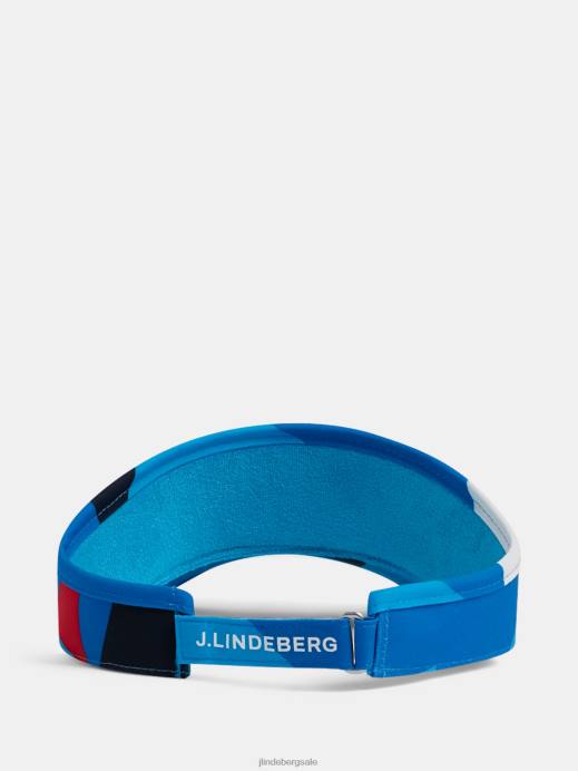 Women J.Lindeberg Brilliant Blue Big Bridge Bon Print Visor Accessory 8R622004