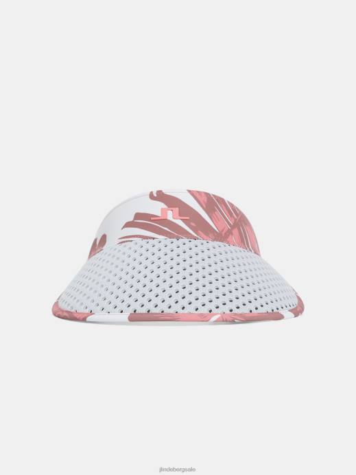 Women J.Lindeberg Hibiscus Pink Vera Print Big Visor Accessory 8R622023
