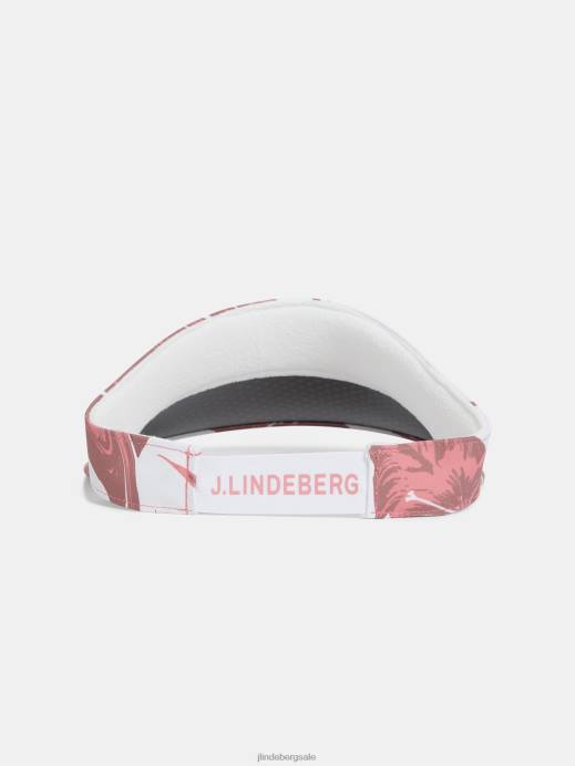 Women J.Lindeberg Hibiscus Pink Vera Print Big Visor Accessory 8R622023