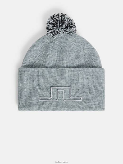 Women J.Lindeberg Light Grey Melange Grace Beanie Accessory 8R621940