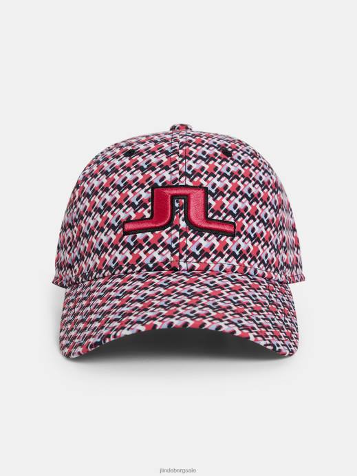 Women J.Lindeberg Micro Bridge Rose Red Arlene Cap Accessory 8R621955