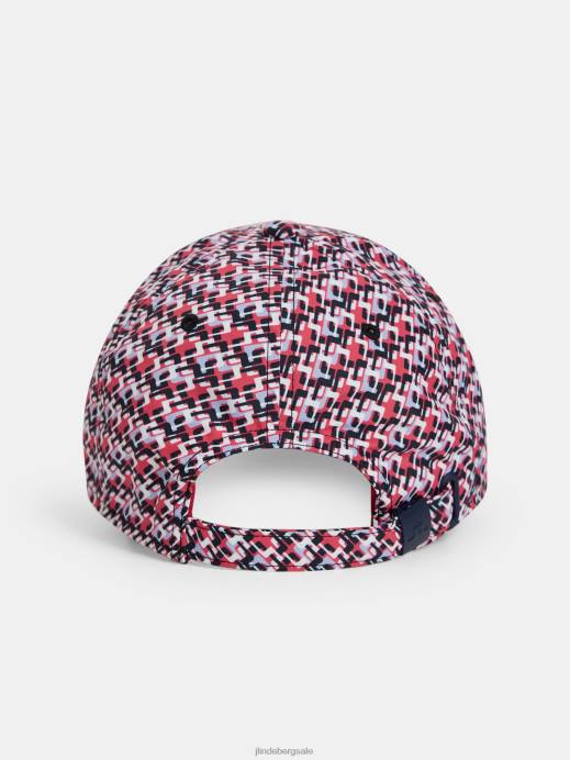 Women J.Lindeberg Micro Bridge Rose Red Arlene Cap Accessory 8R621955
