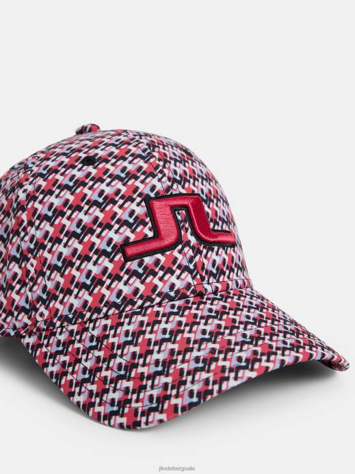 Women J.Lindeberg Micro Bridge Rose Red Arlene Cap Accessory 8R621955