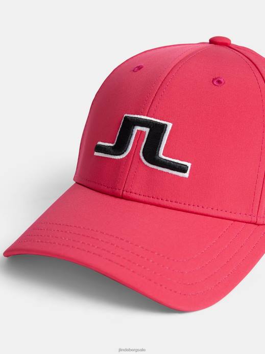 Women J.Lindeberg Rose Red Anga Cap Accessory 8R621964