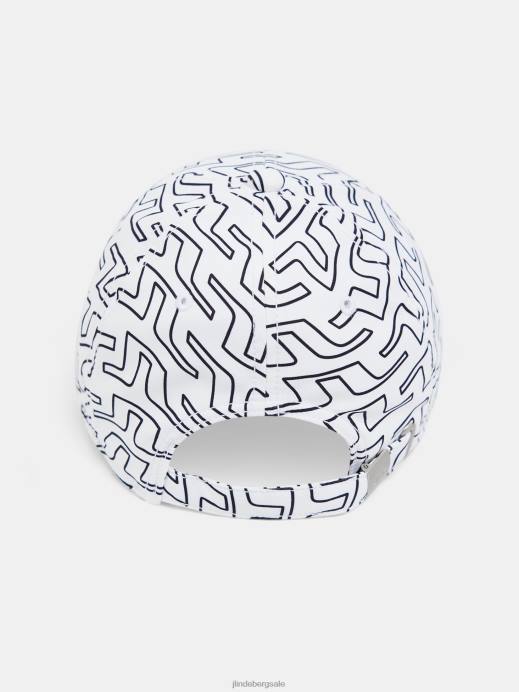 Women J.Lindeberg White Bridge Swirl Asta Print Cap Accessory 8R622001