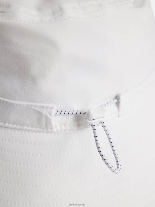 Women J.Lindeberg White Siri Bucket Hat Accessory 8R621956