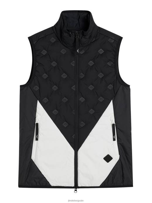 Women J.Lindeberg Black Rosetta Hybrid Vest Clothing 8R621921