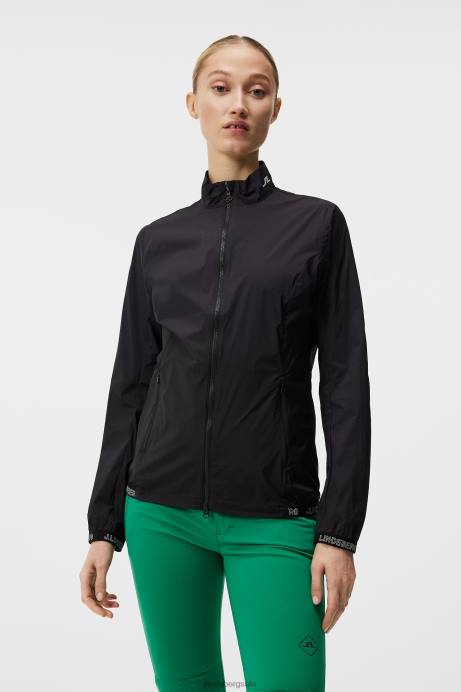 Women J.Lindeberg Black Tenley Jacket Clothing 8R621935