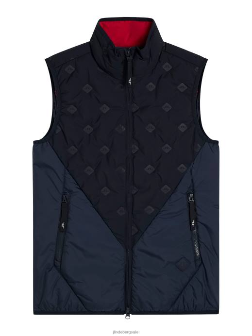 Women J.Lindeberg Navy Rosetta Hybrid Vest Clothing 8R621920