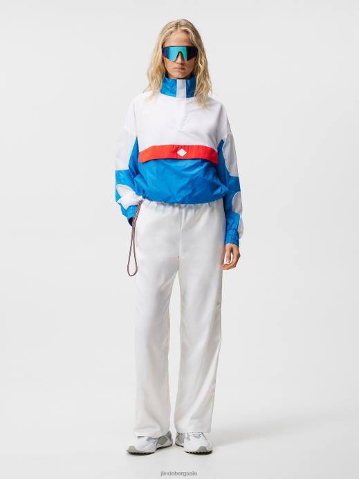 Women J.Lindeberg White Brooklyn Blocked Anorak Clothing 8R621925