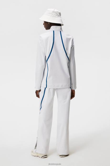 Women J.Lindeberg White Coral Rain Jacket Clothing 8R621917