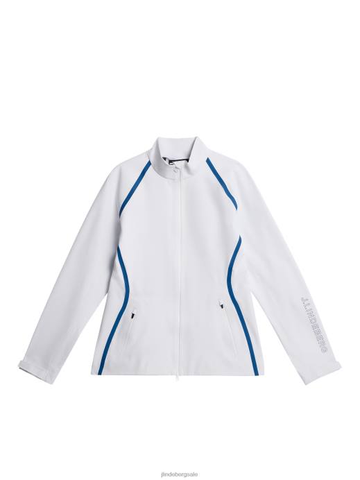 Women J.Lindeberg White Coral Rain Jacket Clothing 8R621917
