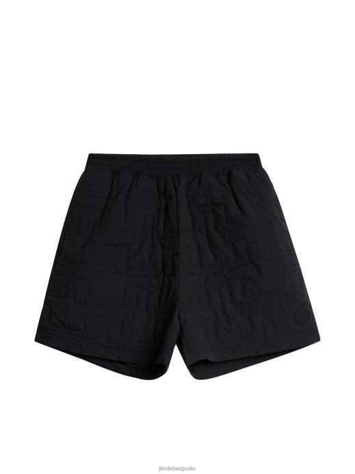 Women J.Lindeberg Black Blossom Padded Shorts Clothing 8R621697