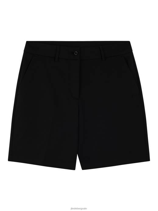 Women J.Lindeberg Black Gwen Long Shorts Clothing 8R621749