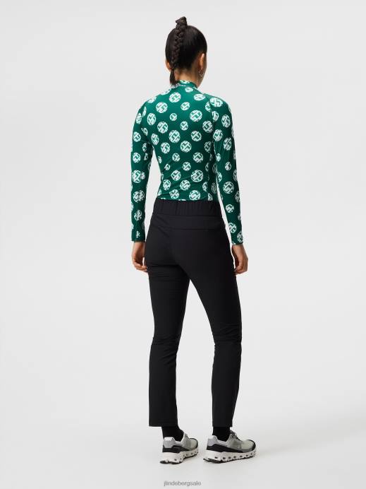 Women J.Lindeberg Black Nea Pull On Golf Pant Clothing 8R621752