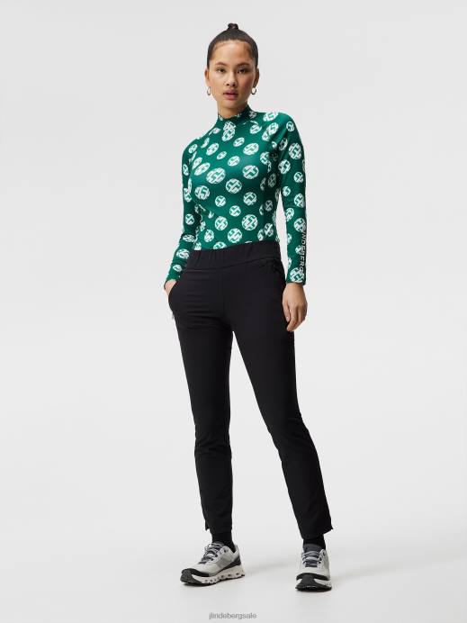 Women J.Lindeberg Black Nea Pull On Golf Pant Clothing 8R621752