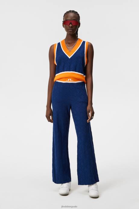 Women J.Lindeberg Estate Blue Wanda Knitted Pant Clothing 8R621696