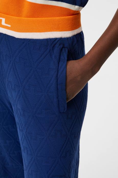 Women J.Lindeberg Estate Blue Wanda Knitted Pant Clothing 8R621696