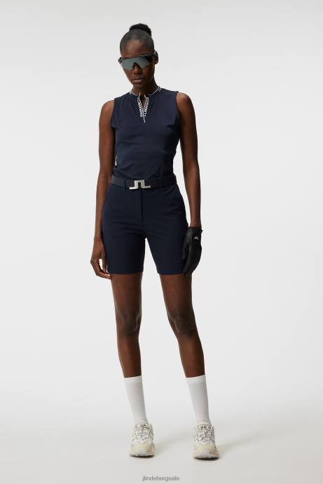 Women J.Lindeberg Navy Gwen Long Shorts Clothing 8R621750