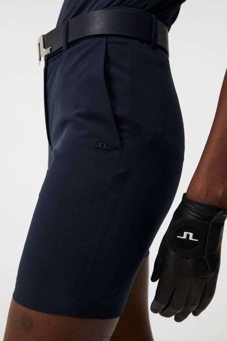 Women J.Lindeberg Navy Gwen Long Shorts Clothing 8R621750