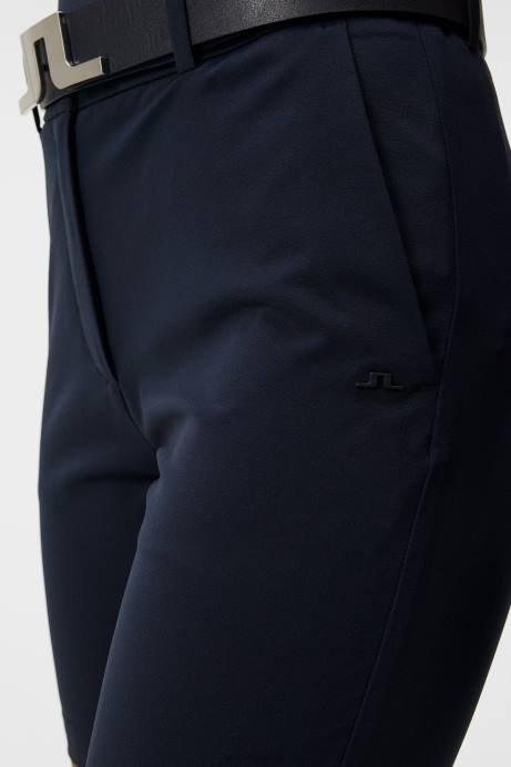 Women J.Lindeberg Navy Gwen Long Shorts Clothing 8R621750