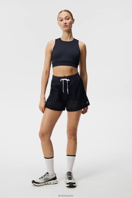 Women J.Lindeberg Navy Misha Mesh Shorts Clothing 8R621728