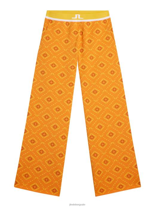 Women J.Lindeberg Orange Diamond Logo Emmie Knitted Pant Clothing 8R621725