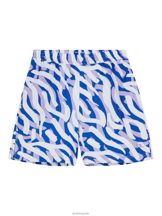 Women J.Lindeberg Purple Painted Zebra Diana Printed Shorts Clothing 8R621714