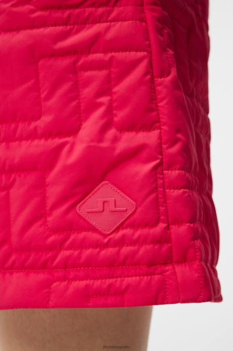 Women J.Lindeberg Rose Red Blossom Padded Shorts Clothing 8R621698