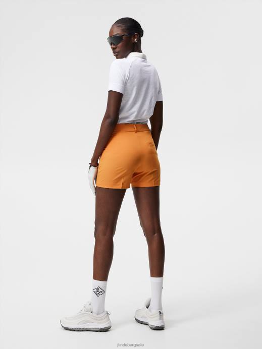 Women J.Lindeberg Russet Orange Gwen Shorts Clothing 8R621745