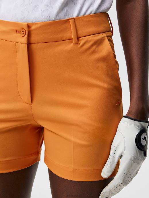 Women J.Lindeberg Russet Orange Gwen Shorts Clothing 8R621745