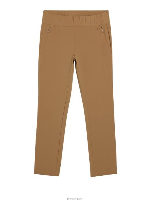 Women J.Lindeberg Tiger Brown Nea Pull On Golf Pant Clothing 8R621753