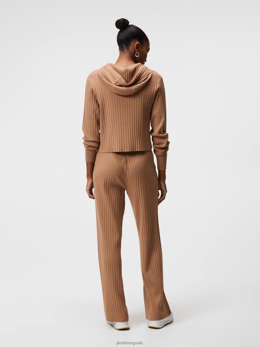 Women J.Lindeberg Tiger Brown Zania Knitted Pant Clothing 8R621724