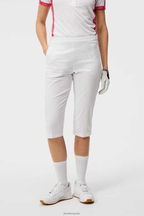 Women J.Lindeberg White Dilara Capri Pant Clothing 8R621739