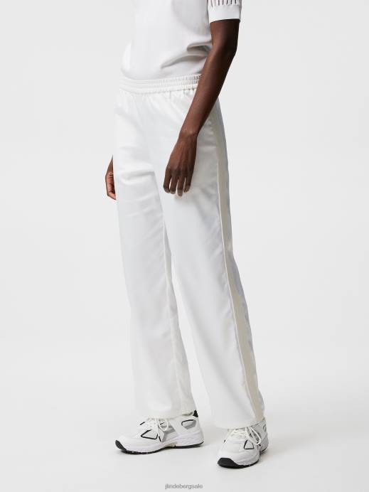 Women J.Lindeberg White Dorli Pant Clothing 8R621729