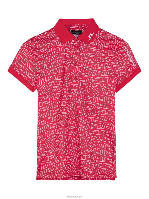 Women J.Lindeberg Azalea Bridge Swirl Tour Tech Print Polo Clothing 8R621459