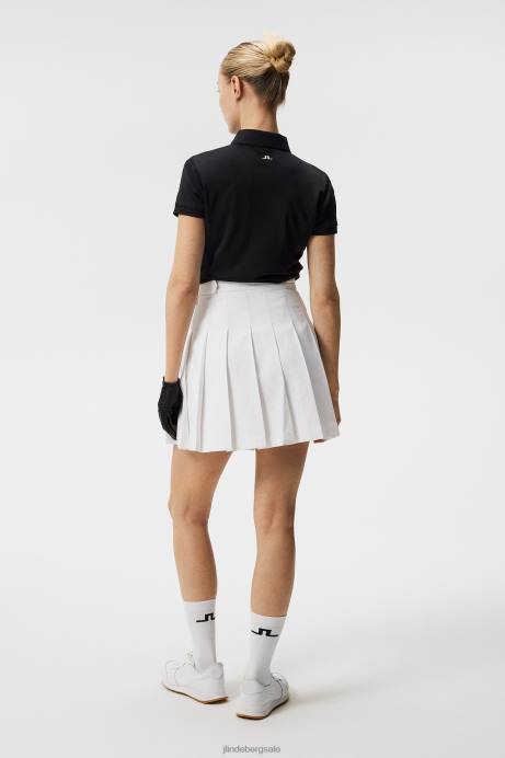 Women J.Lindeberg Black Tour Tech Golf Polo Clothing 8R621553